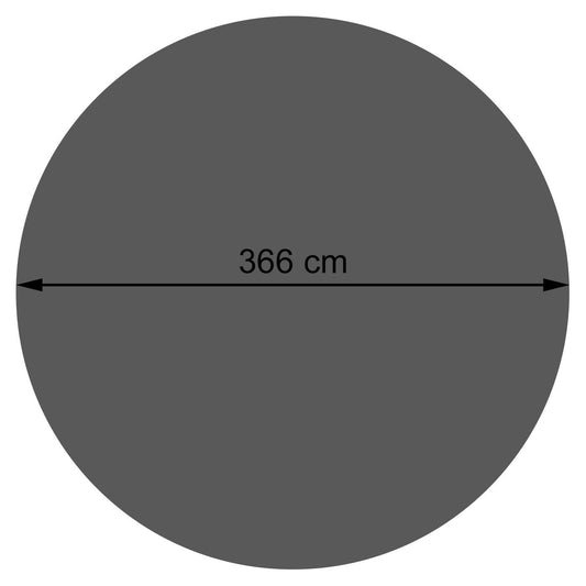 Cosmo Casa - Zwembadafdekking - Warmtezeil Zonnezeil - 400g - Ongeveer 3,66 m - Zwart