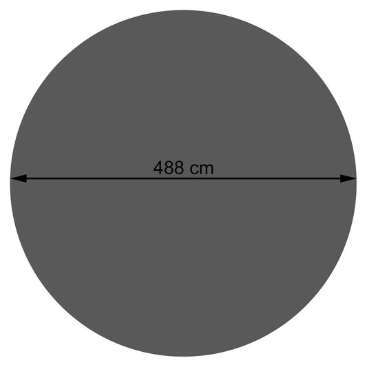 Cosmo Casa - Zwembadafdekking - Warmtezeil Zonnezeil - 400g - Ongeveer 4,88 m - Zwart