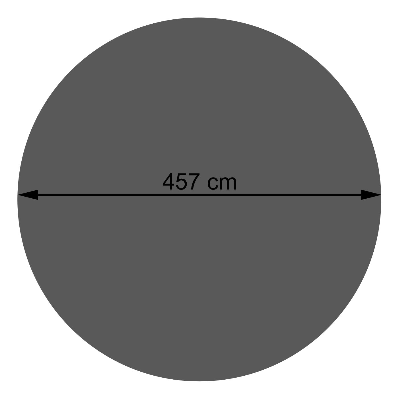 Cosmo Casa - Zwembadafdekking - Warmtezeil Zonnezeil - 200g - Ongeveer 4,57 m - Zwart