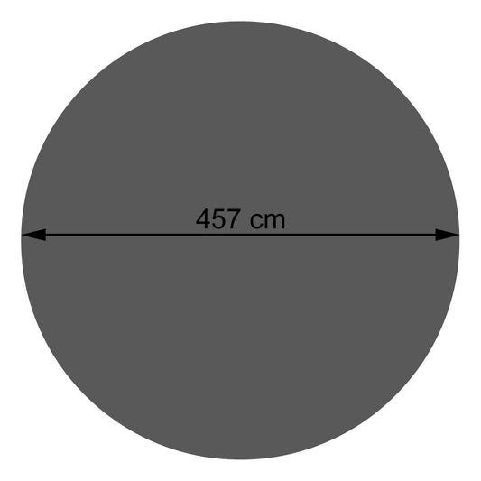 Cosmo Casa - Zwembadafdekking - Warmtezeil Zonnezeil - 200g - Ongeveer 4,57 m - Zwart