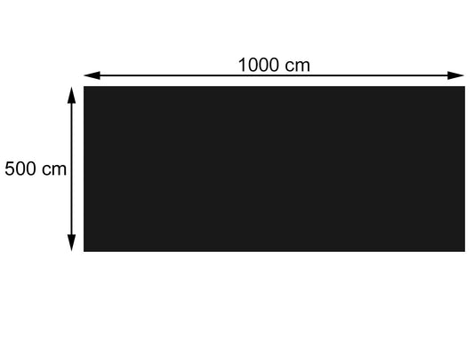 Cosmo Casa - Zwembadafdekking - Warmtezeil Zonnezeil - 200g - Rechthoekig - 10 x 5 m - Zwart