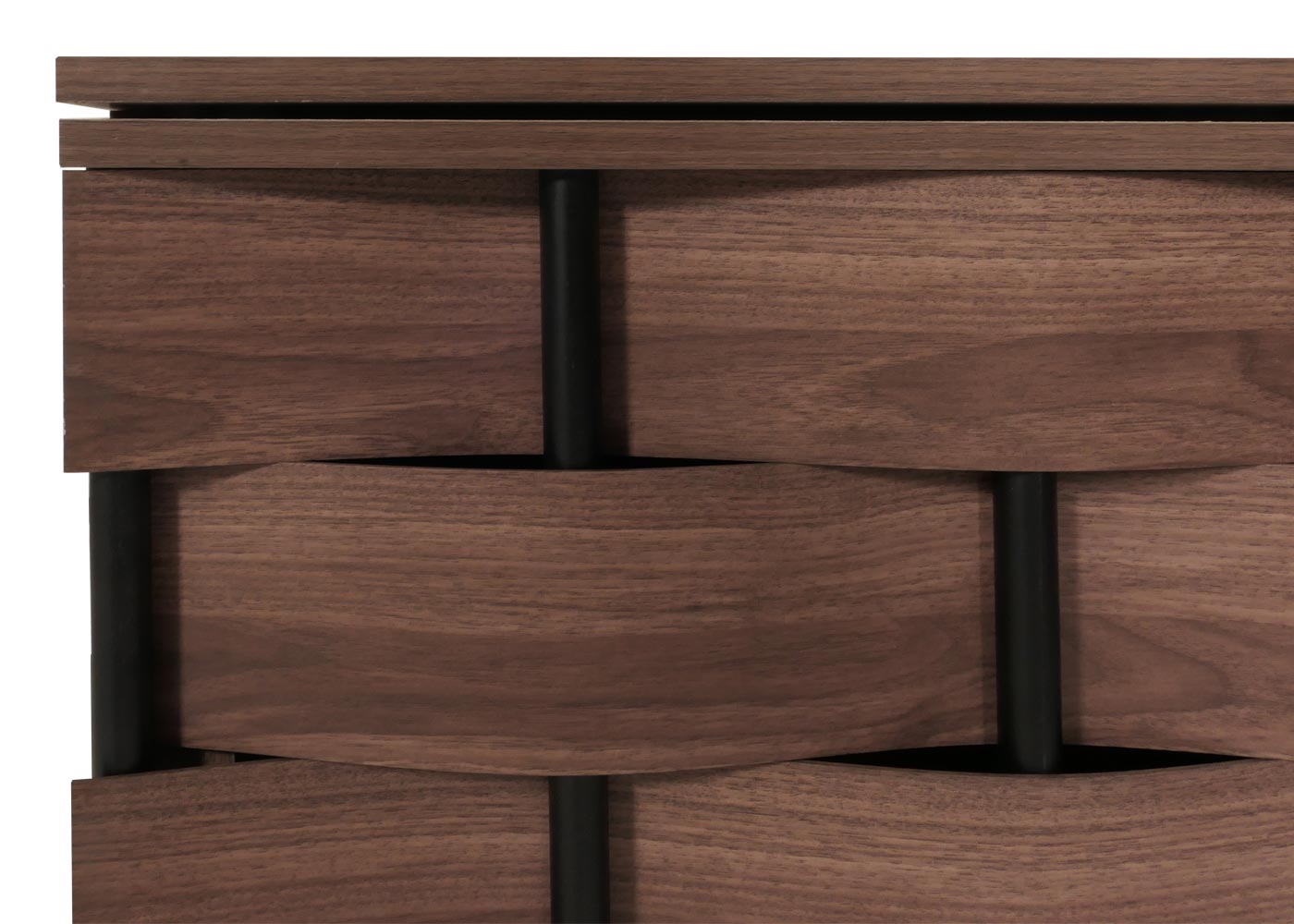 Cosmo Casa - Ladekast - Opbergkast - 3D Geweven Design - Push-to-Open Deuren - 109x75x40cm - Bruin