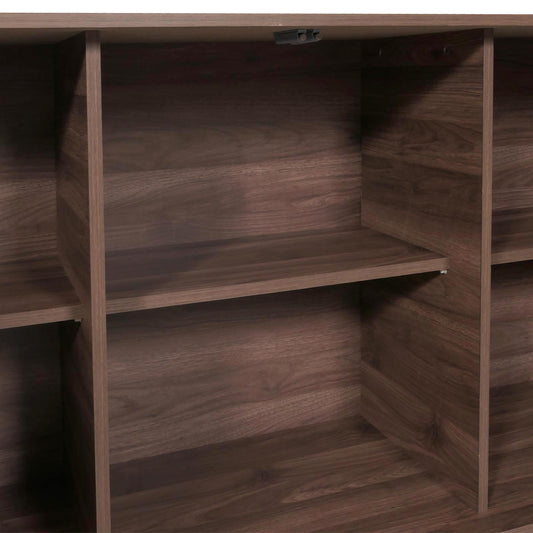 Cosmo Casa - Dressoir - Opbergkast - 3D Geweven Design - Push-to-Open Deuren - 152x80x40cm - Bruin