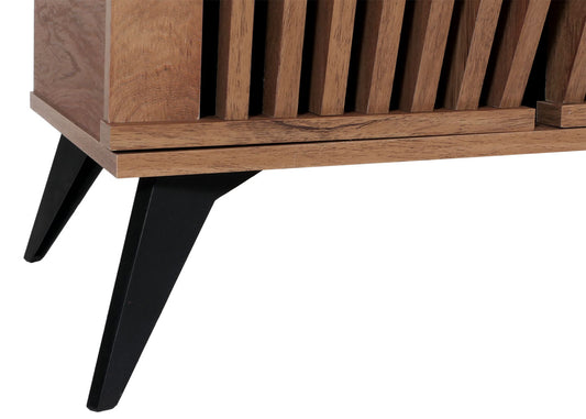 Cosmo Casa - Tv-rek - 3D Design Opbergvak - Bruin - 55x166x41cm