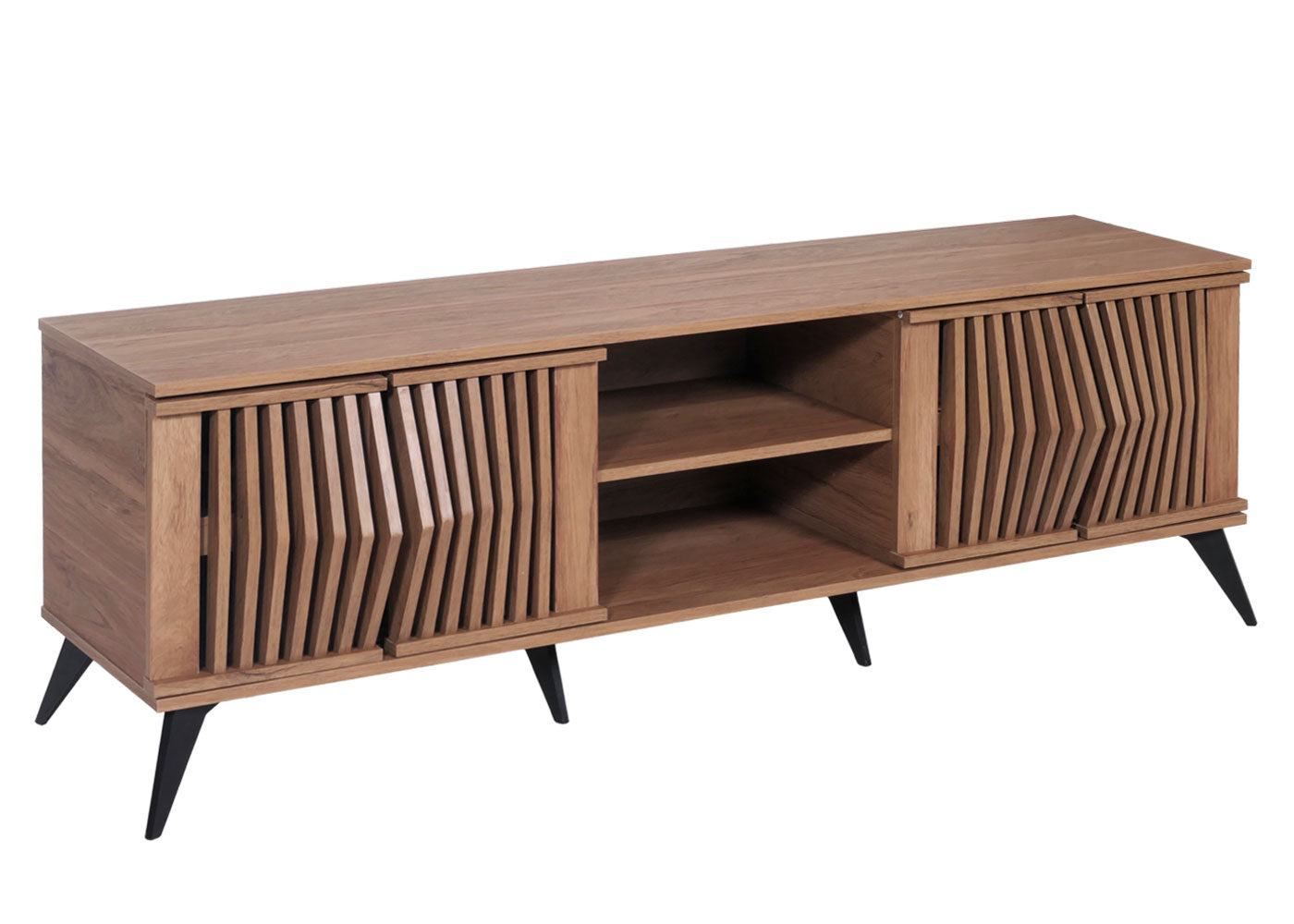Cosmo Casa - Tv-rek - 3D Design Opbergvak - Bruin - 55x166x41cm