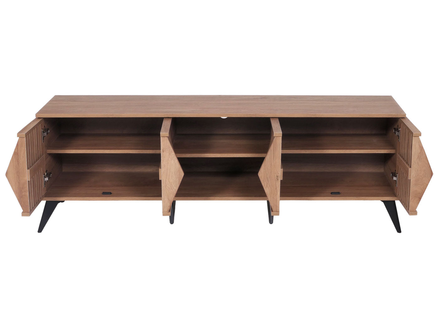 Cosmo Casa - Tv-rek - 3D Design Opbergvak - Bruin - 55x166x41cm