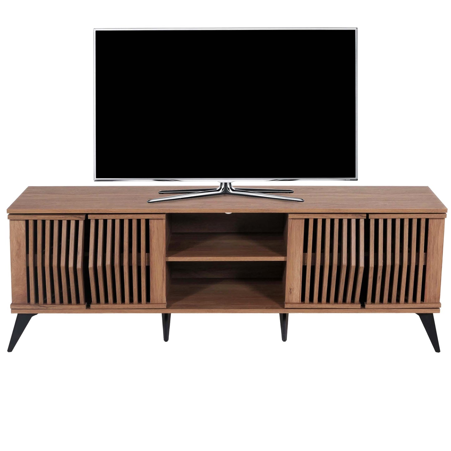 Cosmo Casa - Tv-rek - 3D Design Opbergvak - Bruin - 55x166x41cm