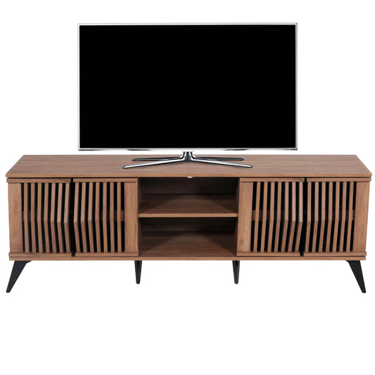 Cosmo Casa - Tv-rek - 3D Design Opbergvak - Bruin - 55x166x41cm