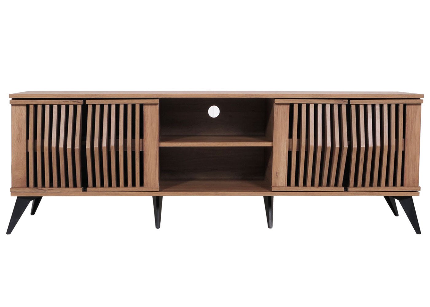 Cosmo Casa - Tv-rek - 3D Design Opbergvak - Bruin - 55x166x41cm