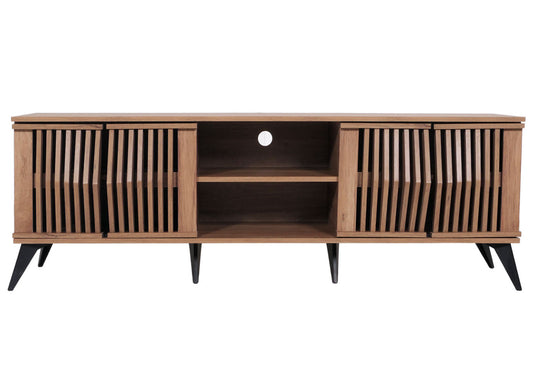 Cosmo Casa - Tv-rek - 3D Design Opbergvak - Bruin - 55x166x41cm