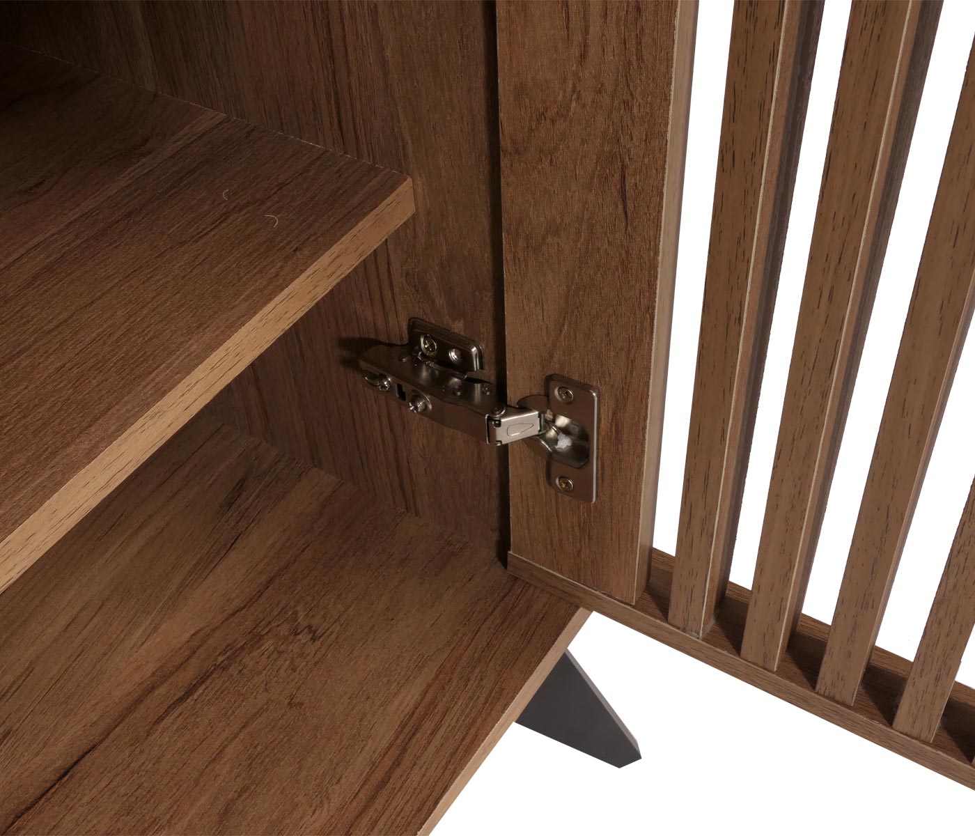 Cosmo Casa - Ladekast - Opbergkast - Highboard - 3D Design - Opbergvak - 95x90x44cm - Bruin