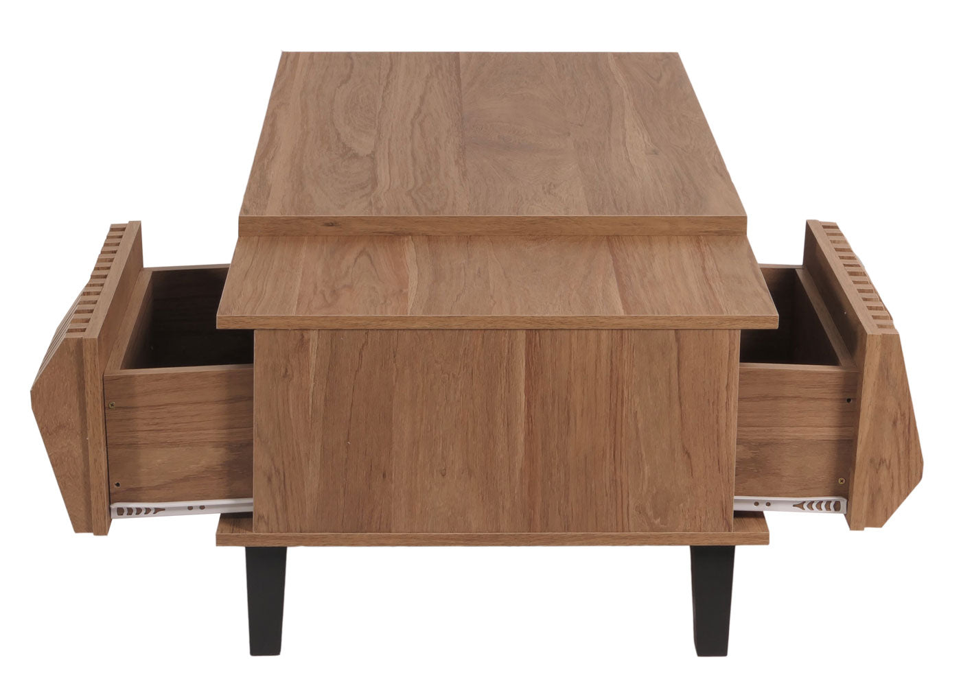 Cosmo Casa - Salontafel - 3D Design Lades - Bruin - 44x120x65cm