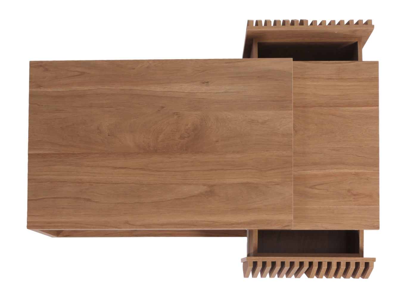 Cosmo Casa - Salontafel - 3D Design Lades - Bruin - 44x120x65cm