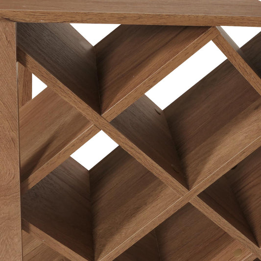 Cosmo Casa - Bartafel - Toonbank - Wijnrek - Wijnkast - Opbergvak - 93x120x98cm - Bruin