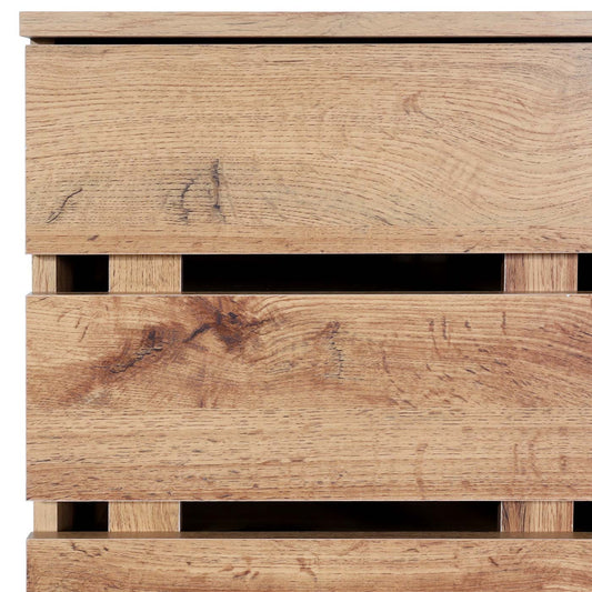 Cosmo Casa - Ladekast - Highboard met 2 Deuren - Houtlook - Natuurlijke Kleur