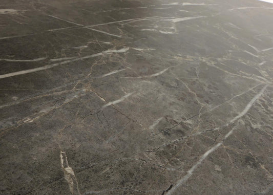 Cosmo Casa - Eetkamertafel - Massief Hout HDF Laminaat - Marmersteenlook - 135x80cm - Lichte Poten