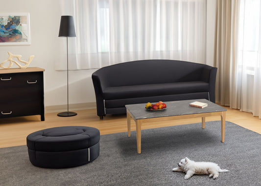 Cosmo Casa - Salontafel - Bijzettafel - Massief Hout HDF Laminaat - Melamine - 46x120x70cm - Marmersteenlook - Lichte Poten