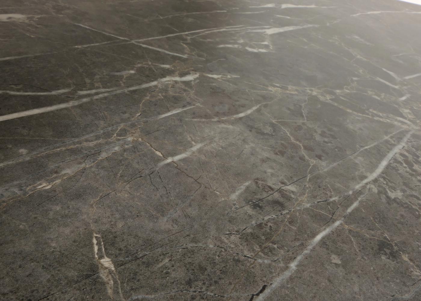 Cosmo Casa - Salontafel - Bijzettafel - Massief Hout HDF Laminaat - Melamine - 46x120x70cm - Marmersteenlook - Lichte Poten