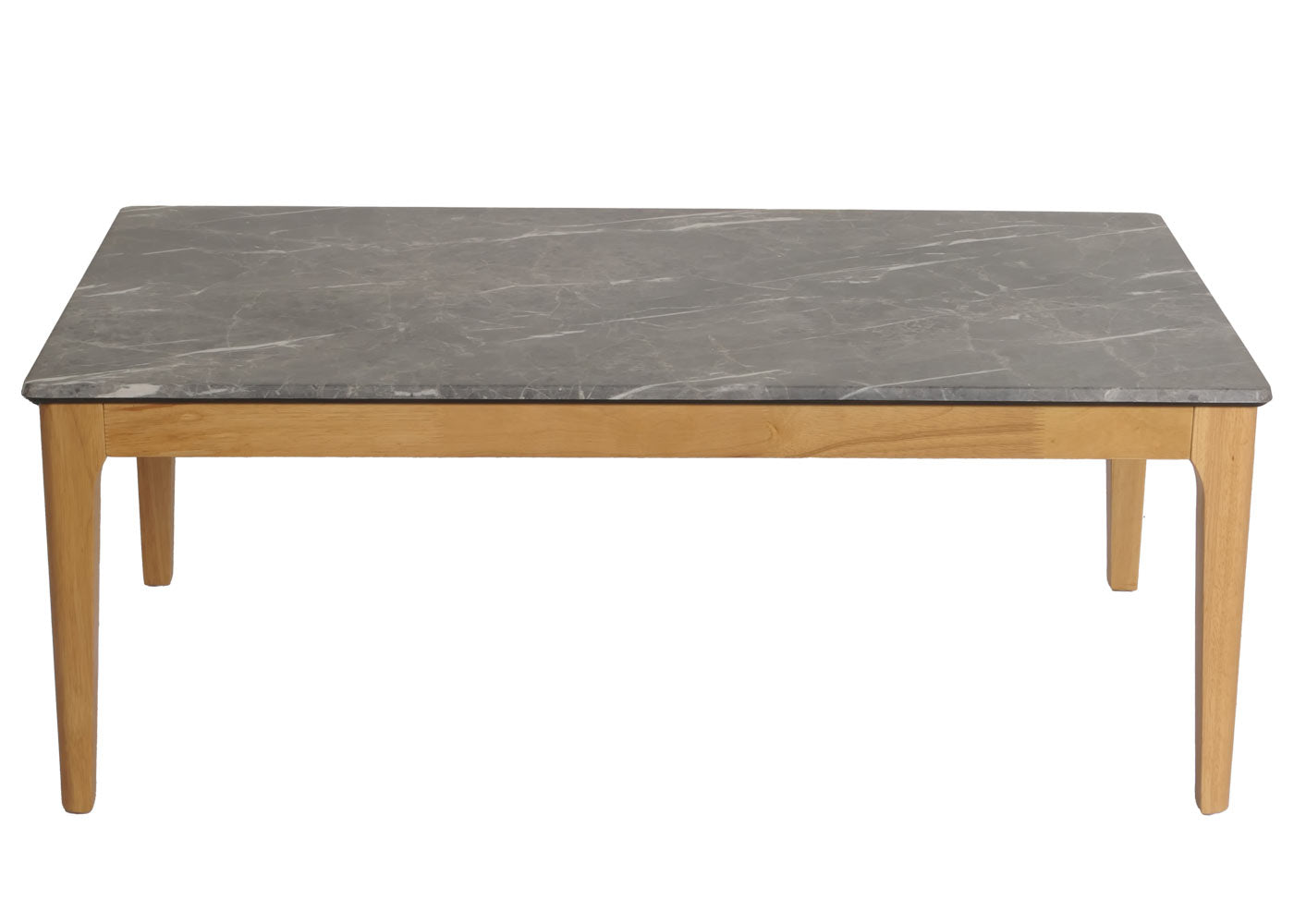 Cosmo Casa - Salontafel - Bijzettafel - Massief Hout HDF Laminaat - Melamine - 46x120x70cm - Marmersteenlook - Lichte Poten