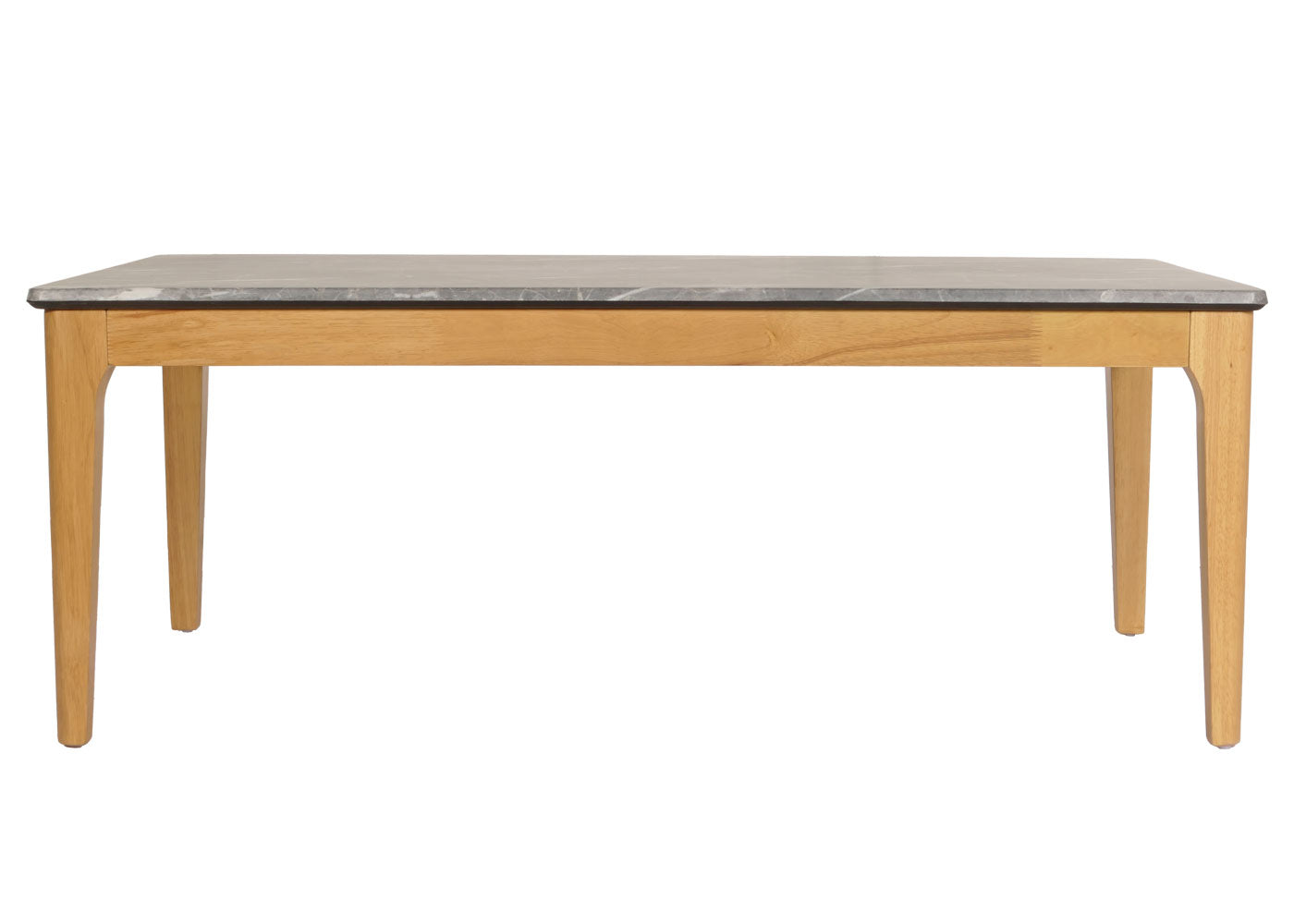 Cosmo Casa - Salontafel - Bijzettafel - Massief Hout HDF Laminaat - Melamine - 46x120x70cm - Marmersteenlook - Lichte Poten