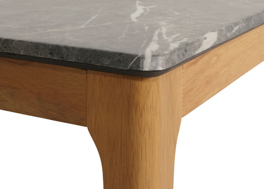 Cosmo Casa - Salontafel - Bijzettafel - Massief Hout HDF Laminaat - Melamine - 46x120x70cm - Marmersteenlook - Lichte Poten