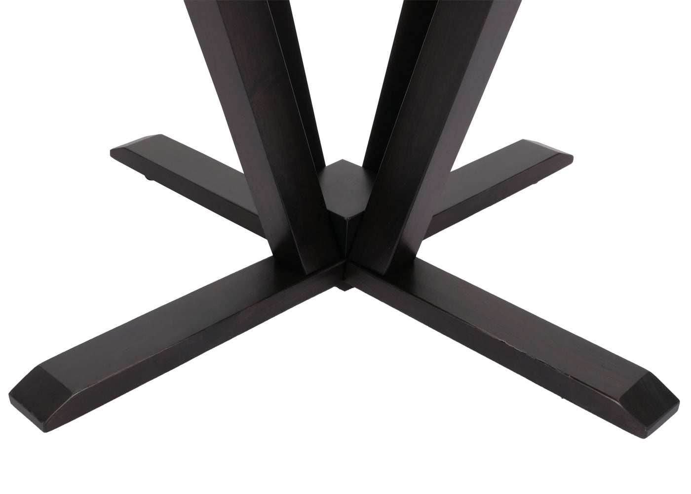 Cosmo Casa - Bistrotafel - Donker Frame met Sheesham Houtlook - Massief Hout en Gelamineerd HPL - 92cm