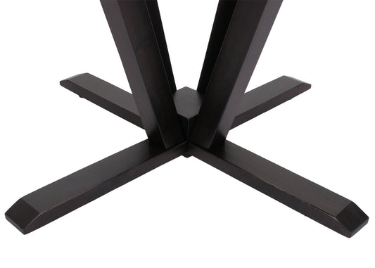 Cosmo Casa - Bistrotafel - Donker Frame met Sheesham Houtlook - Massief Hout en Gelamineerd HPL - 92cm