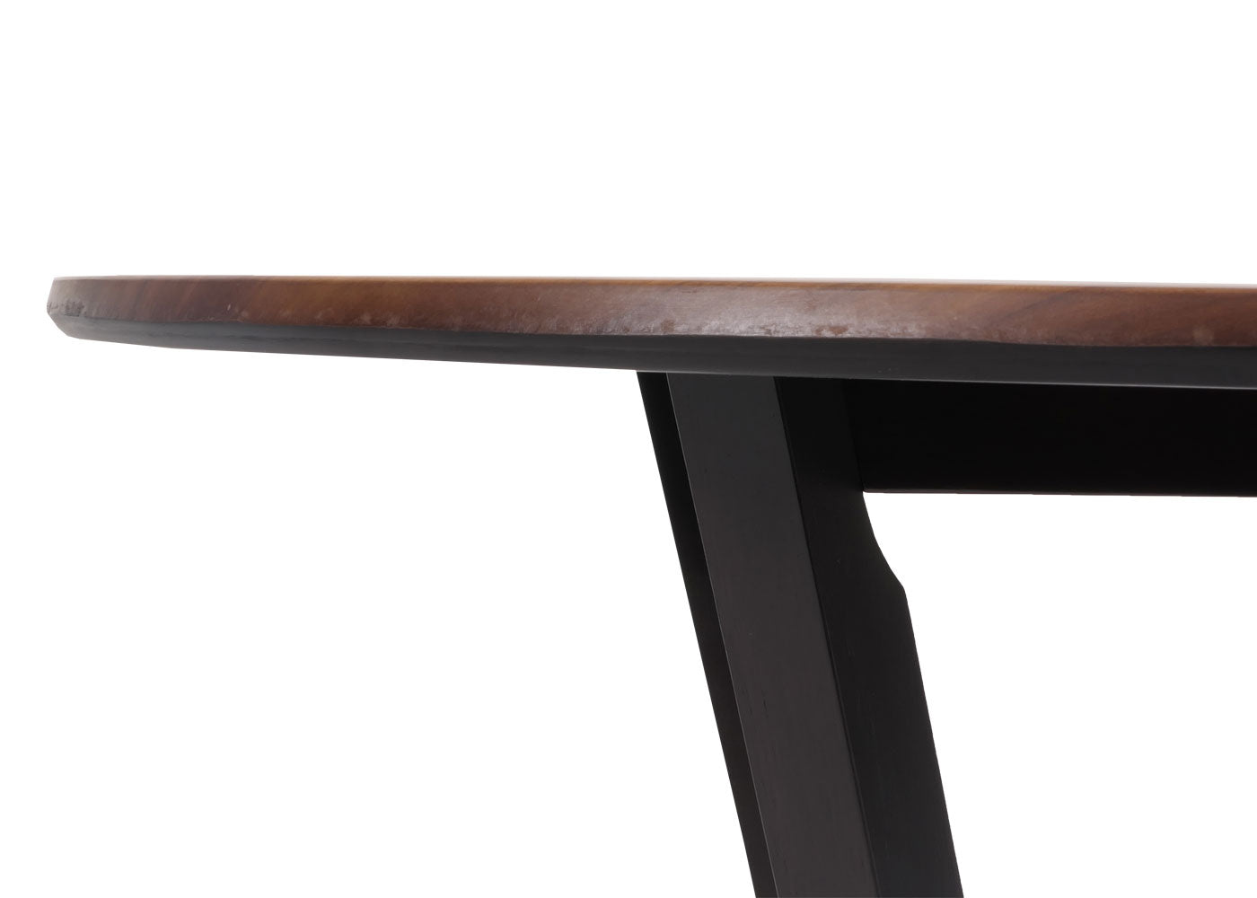 Cosmo Casa - Bistrotafel - Donker Frame met Sheesham Houtlook - Massief Hout en Gelamineerd HPL - 92cm