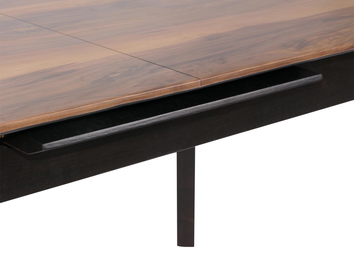 Cosmo Casa - Eettafel - Massief Hout - Laminaat - Melamine - 160-200 x 90 cm - Uitschuifbaar - Sheesham Houtlook - Donkere Poten