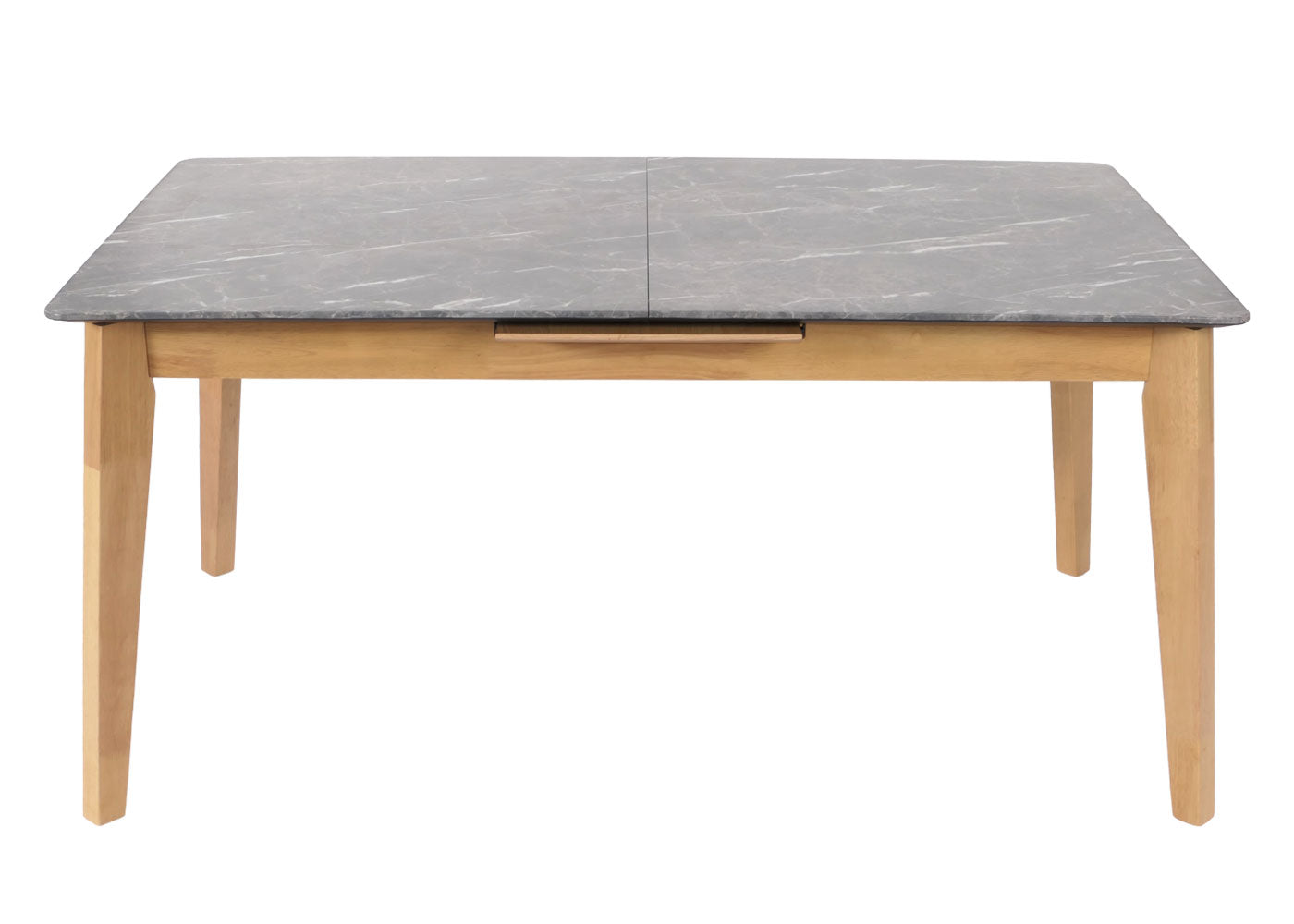 Cosmo Casa - Eettafel - Massief Hout - Laminaat - Melamine - 160-200 x 90 cm - Uitschuifbaar - Marmersteenlook - Lichte Poten