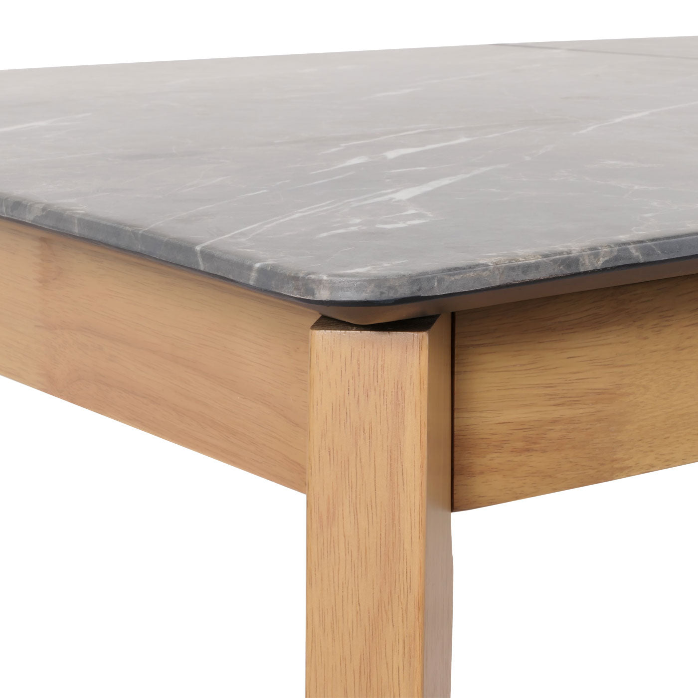 Cosmo Casa - Eettafel - Massief Hout - Laminaat - Melamine - 160-200 x 90 cm - Uitschuifbaar - Marmersteenlook - Lichte Poten