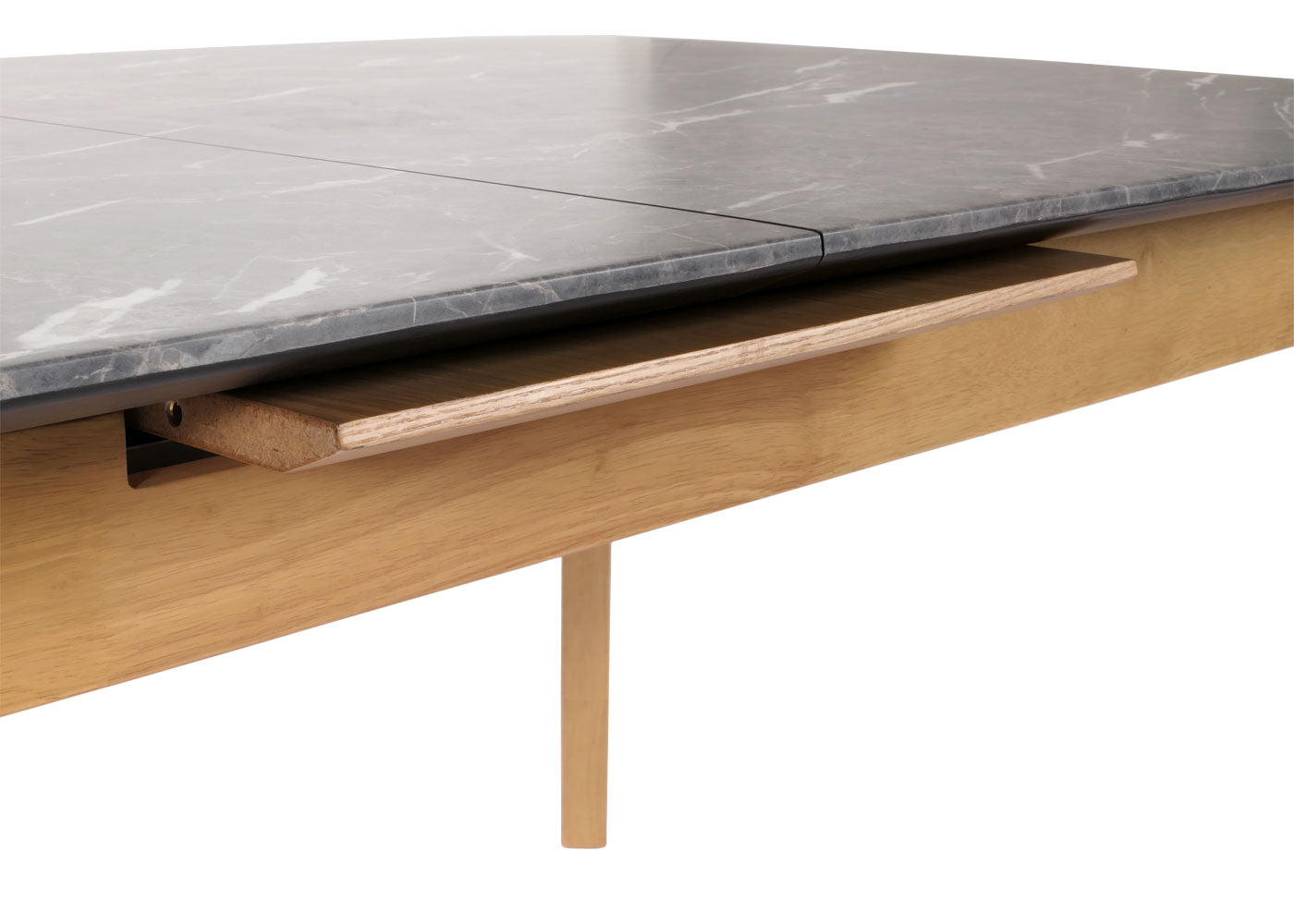 Cosmo Casa - Eettafel - Massief Hout - Laminaat - Melamine - 160-200 x 90 cm - Uitschuifbaar - Marmersteenlook - Lichte Poten