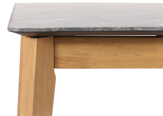 Cosmo Casa - Eettafel - Massief Hout - Laminaat - Melamine - 160-200 x 90 cm - Uitschuifbaar - Marmersteenlook - Lichte Poten