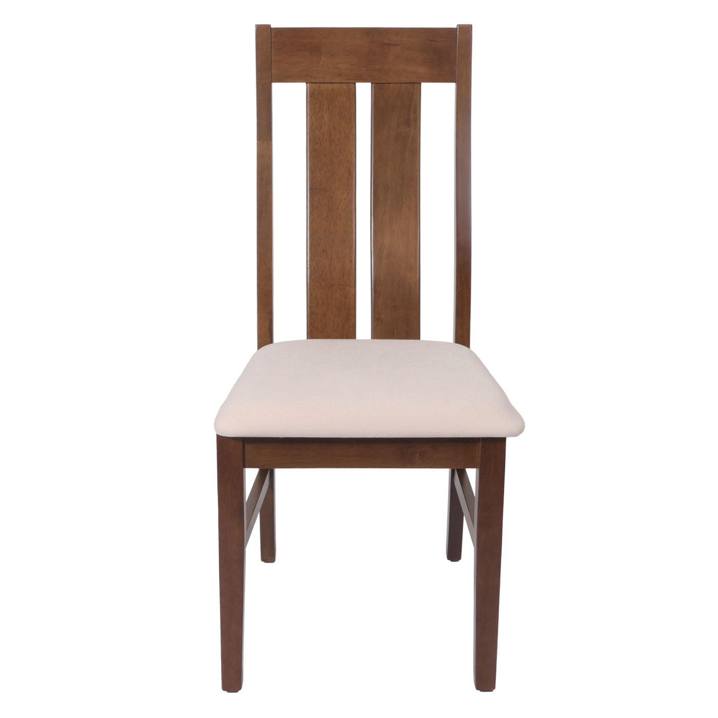 Cosmo Casa - Set van 2 Eetkamerstoelen - Keukenfauteuils met Donker Frame - Textielbekleding - Crème