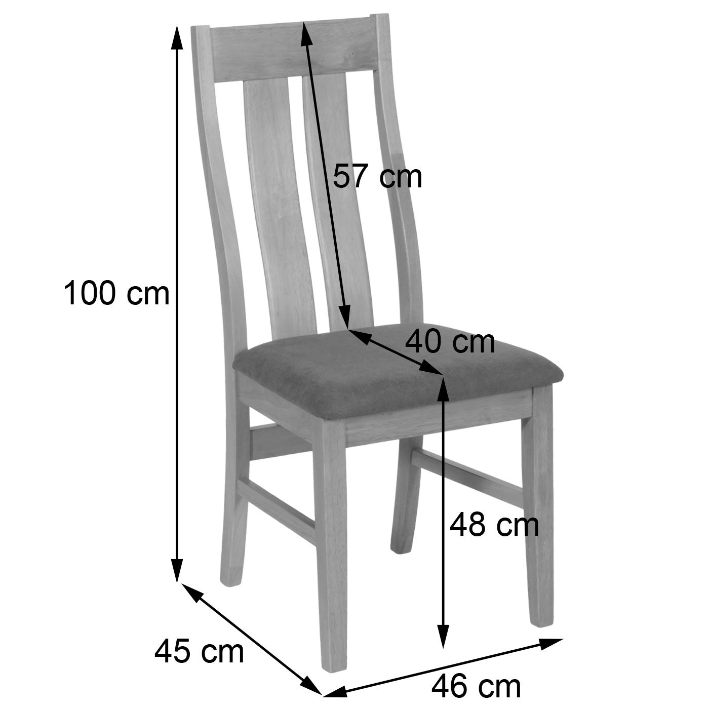 Cosmo Casa - Set van 2 Eetkamerstoelen - Keukenfauteuils met Donker Frame - Textielbekleding - Taupe