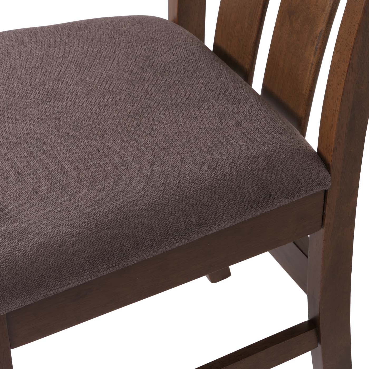 Cosmo Casa - Set van 2 Eetkamerstoelen - Keukenfauteuils met Donker Frame - Textielbekleding - Taupe