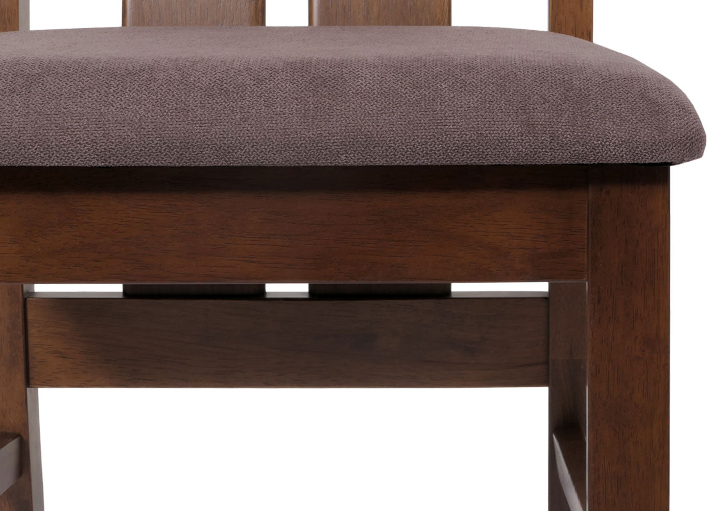 Cosmo Casa - Set van 2 Eetkamerstoelen - Keukenfauteuils met Donker Frame - Textielbekleding - Taupe