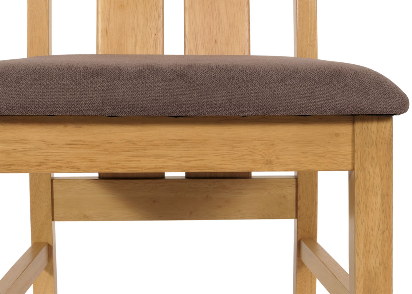 Cosmo Casa - Set van 2 Eetkamerstoelen - Keukenstoel - Fauteuil - Stoftextiel - Massief Hout - Licht Frame - Taupe