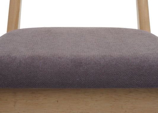 Cosmo Casa - Set van 2 Eetkamerstoelen - Keukenstoel - Gestoffeerd - Massief Hout - Licht Frame - Taupe