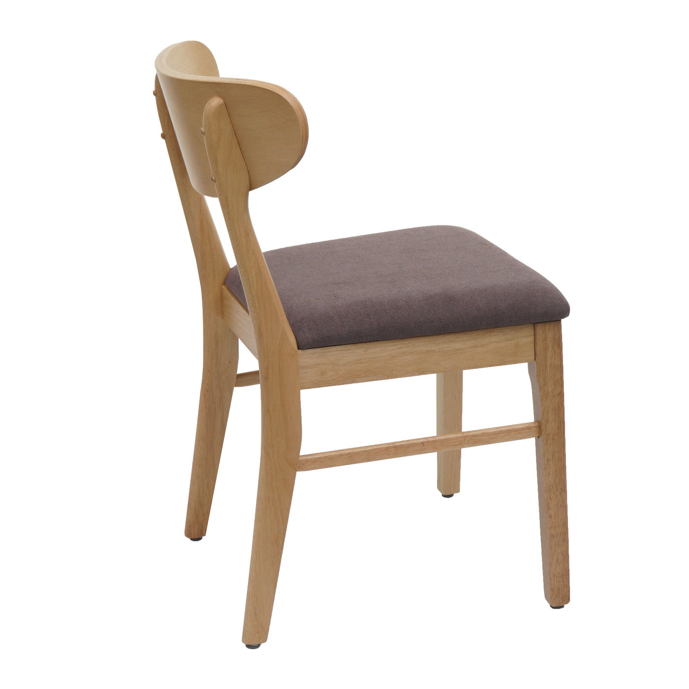Cosmo Casa - Set van 2 Eetkamerstoelen - Keukenstoel - Gestoffeerd - Massief Hout - Licht Frame - Taupe