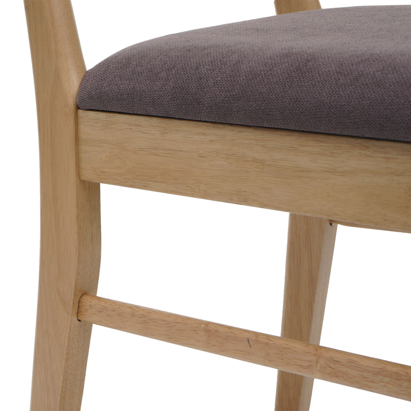 Cosmo Casa - Set van 2 Eetkamerstoelen - Keukenstoel - Gestoffeerd - Massief Hout - Licht Frame - Taupe