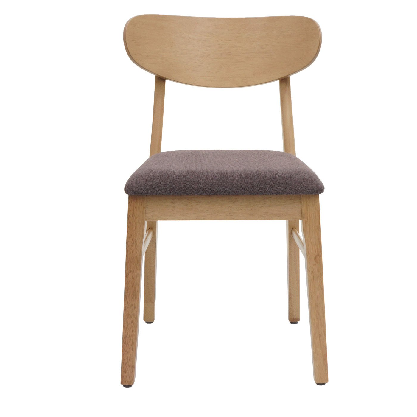 Cosmo Casa - Set van 2 Eetkamerstoelen - Keukenstoel - Gestoffeerd - Massief Hout - Licht Frame - Taupe