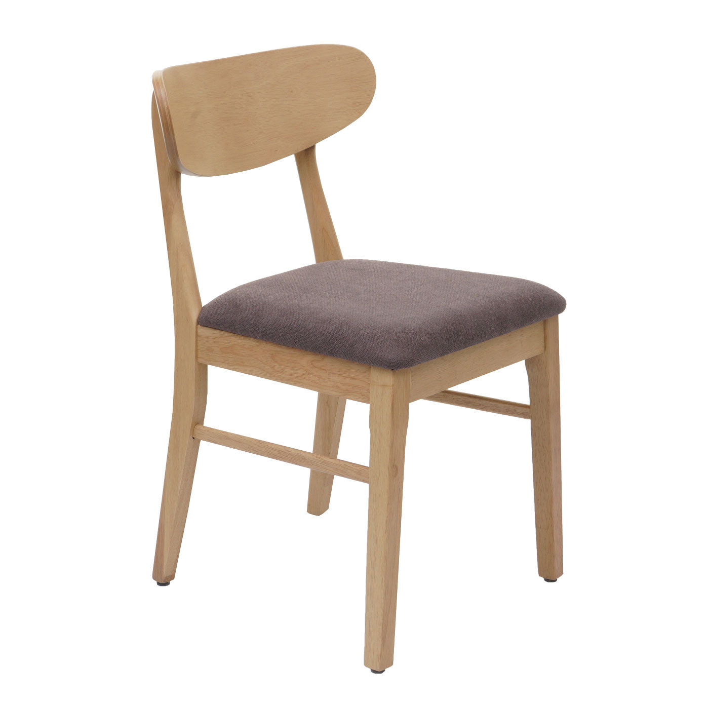 Cosmo Casa - Set van 2 Eetkamerstoelen - Keukenstoel - Gestoffeerd - Massief Hout - Licht Frame - Taupe
