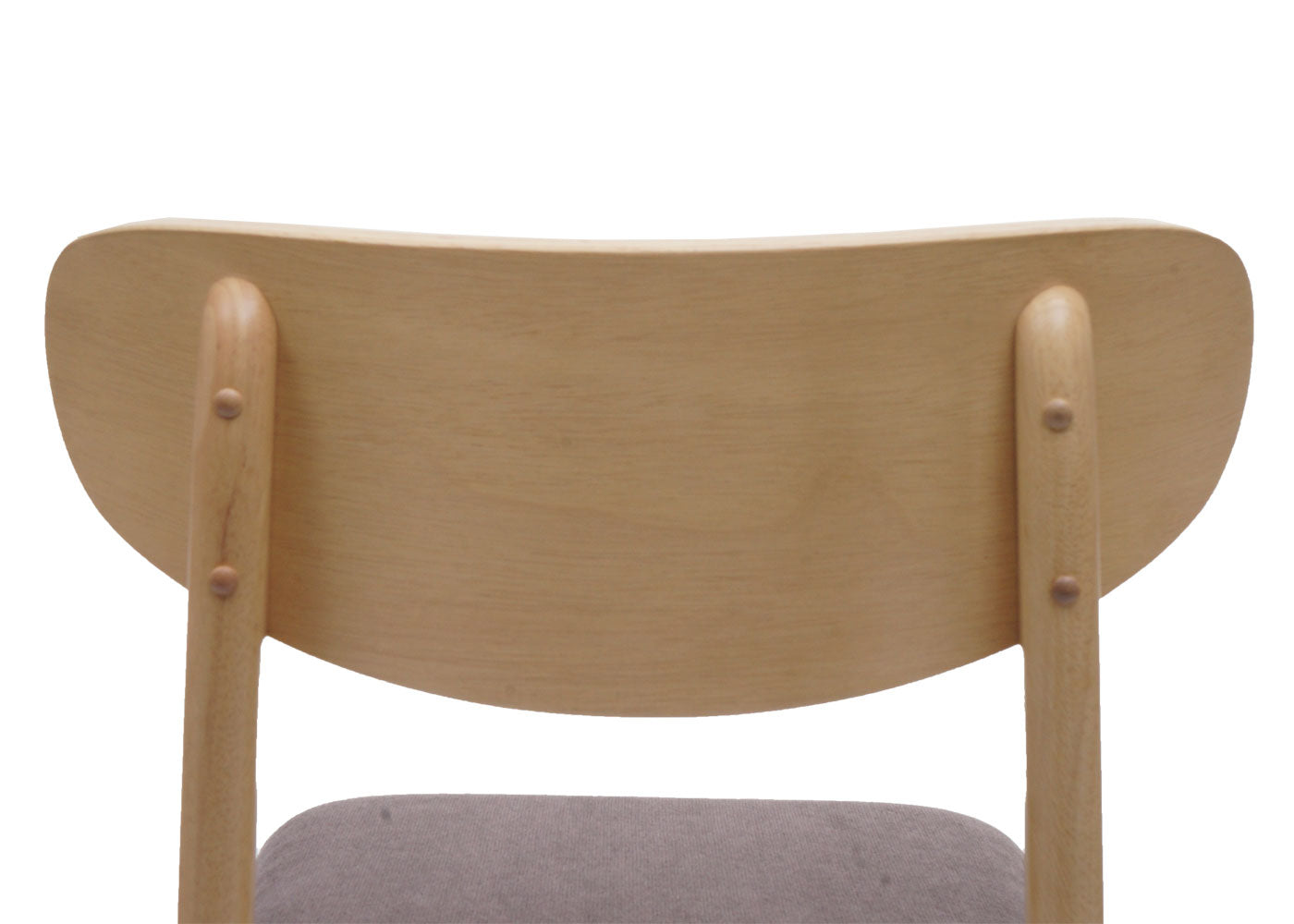 Cosmo Casa - Set van 2 Eetkamerstoelen - Keukenstoel - Gestoffeerd - Massief Hout - Licht Frame - Taupe