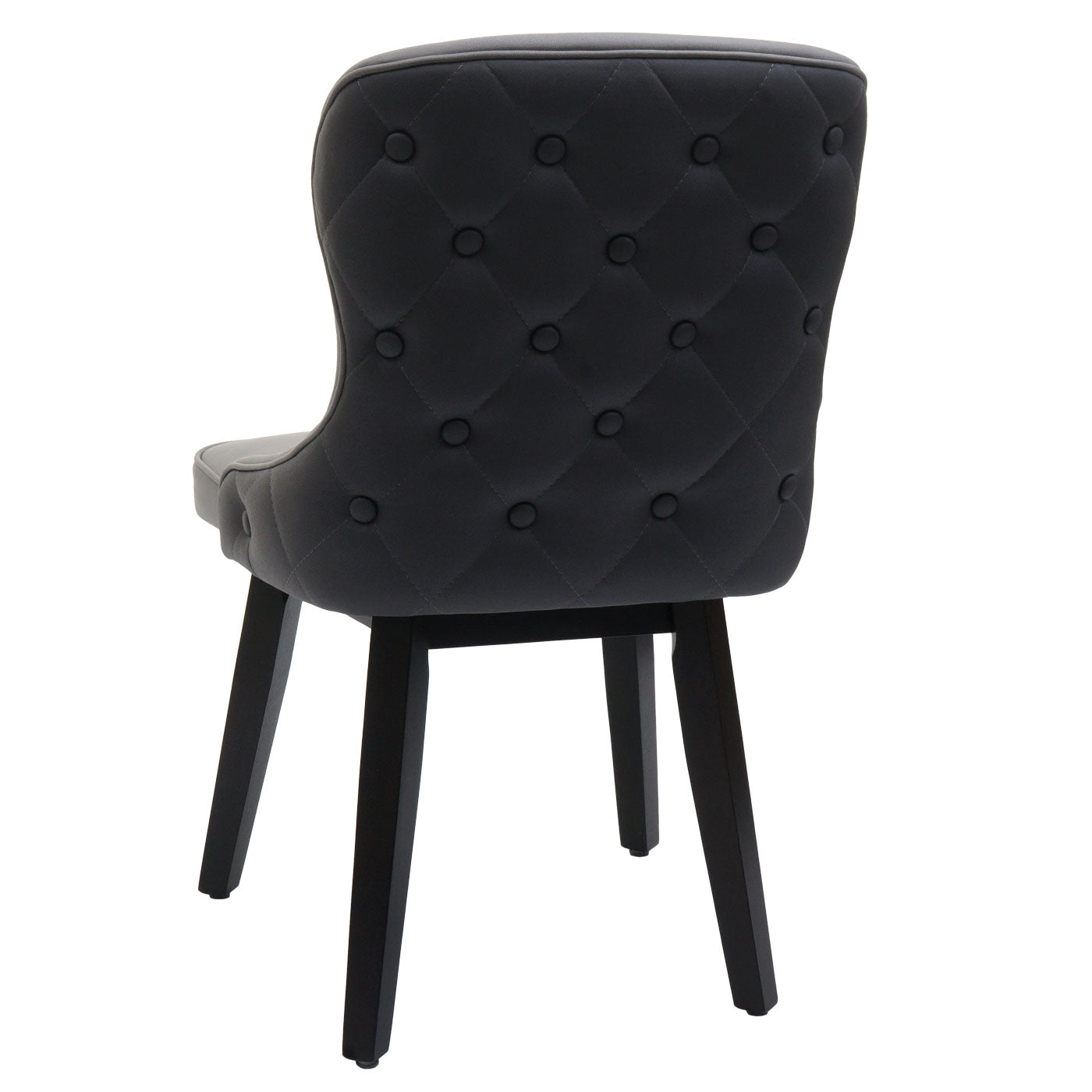 Cosmo Casa - Set van 2 Eetkamerstoelen - Gestoffeerde Stoel - Keukenstoel - Fauteuil - Stoftextiel - Massief Hout - Donkergrijs - Lichtgrijs