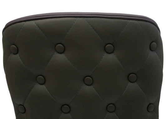 Cosmo Casa - Set van 2 Eetkamerstoelen - Gestoffeerde Stoel - Keukenstoel - Fauteuil - Stoftextiel - Massief Hout - Donkergroen-Grijs