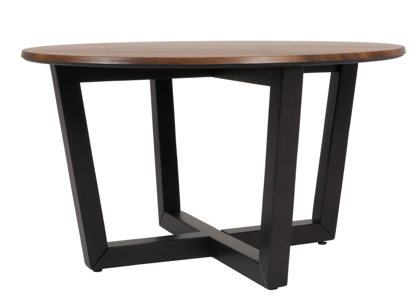 Cosmo Casa - Salontafel - Bijzettafel - Massief Hout HPL Laminaat - Sheesham Houtlook - Donker Frame - 80cm