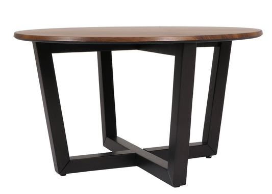 Cosmo Casa - Salontafel - Bijzettafel - Massief Hout HPL Laminaat - Sheesham Houtlook - Donker Frame - 80cm