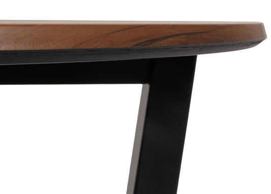 Cosmo Casa - Salontafel - Bijzettafel - Massief Hout HPL Laminaat - Sheesham Houtlook - Donker Frame - 80cm