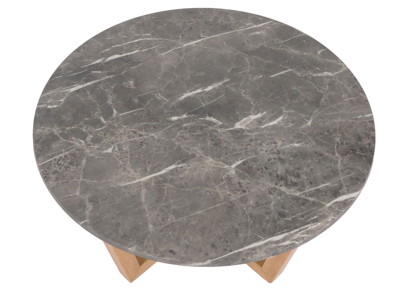 Cosmo Casa - Salontafel - Bijzettafel - Massief Hout HDF Laminaat - Marmerlook - Licht Frame - 80cm